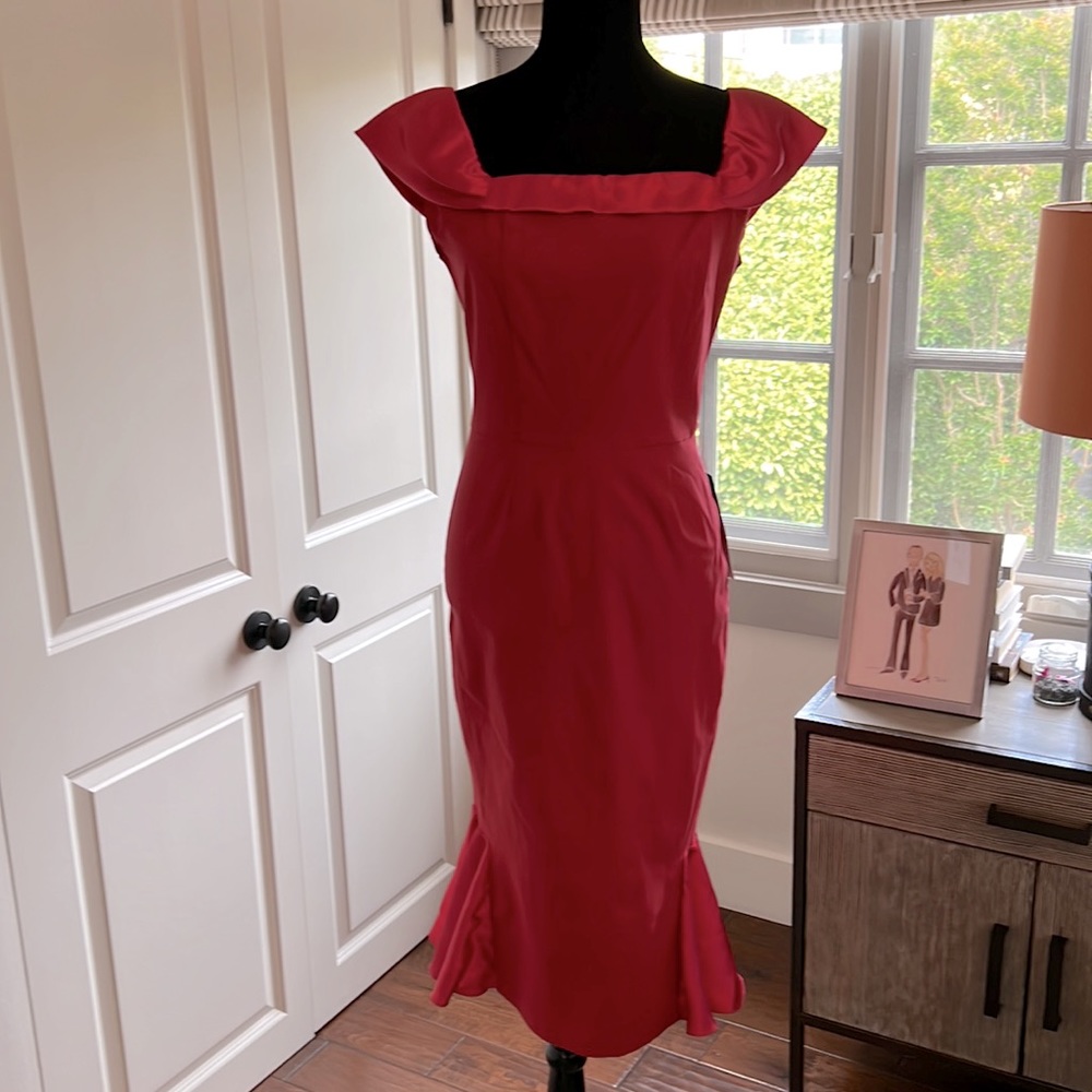 Gorgeous Fire Engine Red Stop Staring Dress by Alicia Estrada, XL